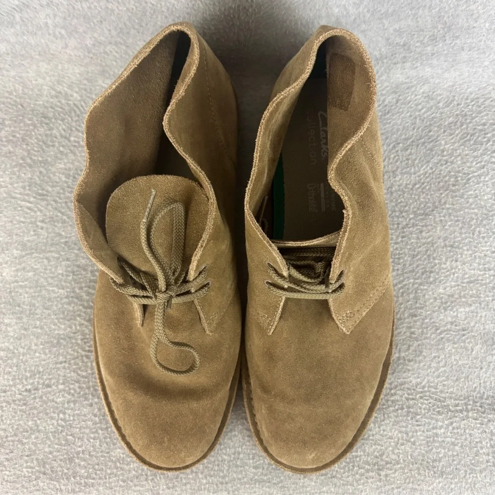 Clarks Desert Boots Mens 10 Tan Suede Chukka Collection Ortholite Comfort